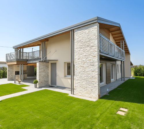Casa in legno a Padova in stile moderno e sostenibile: un progetto di bioedilizia di Casa Natura in Veneto.